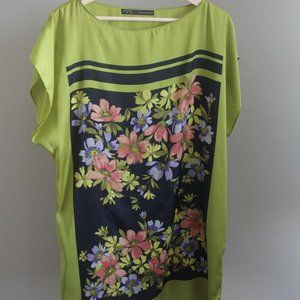 Zara printed silk dress